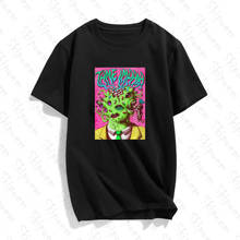 Психоделическая абстрактная эстетика, Женская Винтажная футболка в стиле панк, готика, с коротким рукавом, большие размеры, хлопковая уличная одежда, топы, футболки 2024 - купить недорого