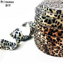 5 m princesa diy 10 25 40mm mão artesanato leopardo impressão fita chiffon tecido estratificação fita diy cabelo arco colar acessórios material 2024 - compre barato