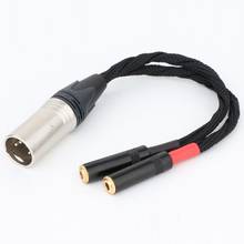 Preffair 1PC 20CM 4pin XLR balanceada macho a Dual de 3,5mm (equilibrado) adaptador Audio para auriculares 2024 - compra barato