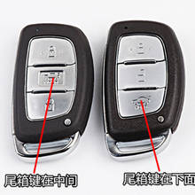 Decalque de chave inteligente com 3 botões para hyundai ix35 ix25 elantra verna capa de chave remota com logotipo 2024 - compre barato
