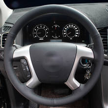 Cubierta de cuero Artificial para volante de coche, protector negro para Chevrolet Captiva 2007-2014 Silverado GMC Sierra 2007-2013 Daewoo Wi 2024 - compra barato