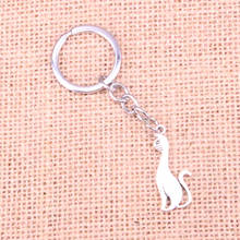 20pcs cat Keychain 34*14mm Pendants Car Key Chain Ring Holder Keyring Souvenir Jewelry Gift 2024 - buy cheap
