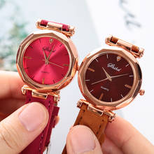 Fashion Women Leather Casual Watch Luxury Analog Quartz Crystal Wristwatch Trendy Casual Female Wristwatch 2024 - buy cheap
