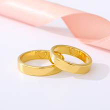 Простой дизайн, кольца в виде сердца для женщин, металлические, нержавеющая сталь, геометрические, круглые кольца, Золотое кольцо на палец, модные ювелирные изделия, Bijoux Femme 2024 - купить недорого