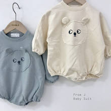 Monos de oso para bebé, niño y niña, monos de manga larga de algodón puro, ropa de primavera y otoño 2024 - compra barato