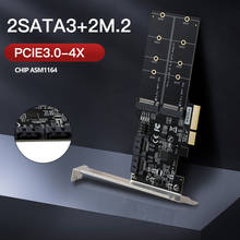 Adapter Card PCIE 3.0 X4 To 2 Port M.2 B-KEY Dual Port SATA Extension Chip ASM116 Converter Expansion PCI-E 4X M2 BKEY Add Card 2024 - buy cheap