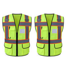 2 Pcs High Visibility Reflective Safety Vest with Reflective Strips, Made from Breathable and Neon Fabric - Universal 2024 - buy cheap