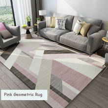 200X300Cm Nordic Pink Geometric Rug Livingroom Carpet Bedroom Bedside Mat Hallway Non Slip Mats Doormats Coffee Table Blanket 2024 - buy cheap