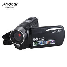 Andoer HD-460S Цифровая видеокамера регистратор DV с ИК ночным/16X зумом/анти-встряхивание/распознавание лица/дистанционное управление 2024 - купить недорого