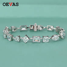 OEVAS 100% 925 Sterling Silver Sparkling High Carbon Diamond Bridal Bracelet Wedding Engagement Party Fine Jewelry Wholesale 2024 - buy cheap