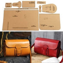 DIY Single Should Bag Kraft Paper Template Handmade Leather Goods Drawing Design Sewing Stencil Layout Mould Tool Supplies 2024 - buy cheap