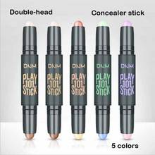 Women Highlighter Eye Face Concealer Stick Contouring Bronzers Green Pencil Cosmetic 3D Makeup Corrector Contour Stick T0345 2024 - buy cheap