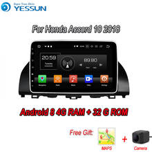 YESSUN Android 8,0 4G RAM для Honda Accord 2018 Inspire Автомобильный навигатор GPS мультимедийный плеер Зеркало Ссылка Радио сенсорный экран 2024 - купить недорого