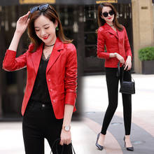 new Korean Women's slim PU leather coat Autumn women leather jacket  faux leather jackets women leather jacket women short coat 2024 - buy cheap