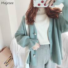 Cardigan Women Elegant Solid Loose Knitted Sweaters Womens All-match Casual Gentle Fashion Jumpers Ladies New Chic Ulzzang Ins 2024 - buy cheap