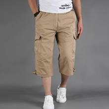 Pantalones cortos de algodón con múltiples bolsillos para hombre, pantalón corto de camuflaje militar, largo, informal, para verano, novedad, 5XL 2024 - compra barato