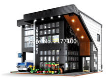 New Architecture series the Korea's Hogye DT Modern Cafe store Model Building Blocks set classic MOC-45635 ideas streetview Toys 2024 - buy cheap