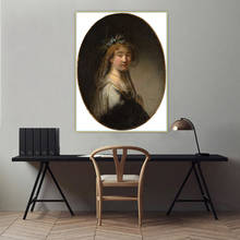 Citon Govert Flinck《A Young Woman as a Shepherdess》Canvas Art Oil Painting Artwork Picture Wall Background Decor Home Decoration 2024 - buy cheap