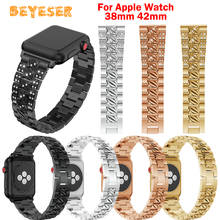 Stylish Crystal Diamond Strap For Apple Watch 38mm 42mm 40mm 44mm Stainless Steel Replacement Watchband Luxury Belt Accessories 2024 - buy cheap