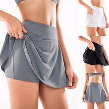 Nova mulher verão esportes saia curta plissado fitness correndo shorts respirável anti exposição saia ginásio roupas esportivas 2024 - compre barato