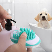 2021 Pet Dog Bath Brush Comb Silicone SPA Shampoo Massage Brush Shower Hair Removal Comb For Dogs Cats Cleaning Grooming Tools 2024 - buy cheap