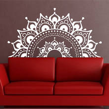 Mandala Wall Decals half mandala meditation Yoga decor Om Namaste Vinyl Wall Decal lotus For Living Room Bedroom Decoration Z827 2024 - buy cheap
