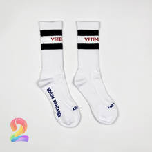 VETEMENTS Socks Classic Ins Super Hot Tide Brand High Quality Cotton Sports Socks VTM Men and Women Couple Tide Tube Socks 2024 - buy cheap