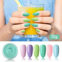 Conjunto de 6 peças de pó para unhas, cores quentes de pureza fina para o verão, maquiagem diária, kit de pó de esmalte, efeito de esmalte 2024 - compre barato