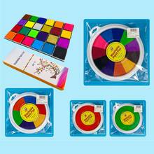 Almohadilla de tinta de 24 colores para dibujo Montessori para niños, juguete de 24cm para pintar con los dedos, manualidades, manualidades, DIY, para bebés de 0 a 12 meses 2024 - compra barato