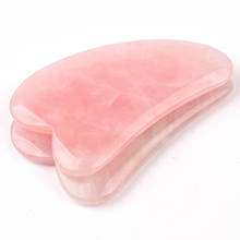 Raspador de cuarzo rosa Natural Gua Sha, herramienta de masaje corporal, masajeador de pie para espalda y cara, 2 piezas 2024 - compra barato