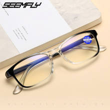 Seemfly Anti Blue Light Reading Glasses Women Men Gradient Frame Clear Lens Presbyopic Eyeglasses Computer Goggle +1.0 To 3.5 2024 - buy cheap