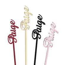 15pcs Personalized Drink Stirrers Name Swizzle Sticks Valentine Table Centerpiece Pick Bridal Shower Stir Stick Wedding Decor 2024 - buy cheap