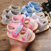 Sandalias para bebé de 0 a 18 meses, zapatos de camuflaje y malla de suela suave, calzado informal para bebé 2024 - compra barato