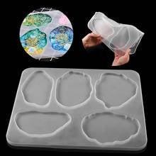 DIY Glass Tea Irregular Cloud Coaster Resin Epoxy Mold Tea Coaster Resin Molds Silicone Coasters Epoxy Mould For Family Party 2024 - buy cheap