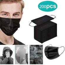 30/60/90/120/200pcs Black Adult Disposable Mask Face Cover Mask Blue Comfortable Masks Mascara Facial Headband Бандана# 2024 - buy cheap