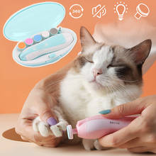 Cortador de unhas para cães e gatos, lixadeira elétrica para cuidados com a pele e cutícula, tesoura de corte curto, suprimentos para animais 2024 - compre barato