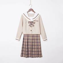 New Arrival Japanese Orthodox JK Uniform Sets School Uniform Girls Sailor Suit Plaid Skirt High School College Style Uniform XXL 2024 - buy cheap