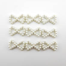 60Pcs/Lot 3*2CM Pearl Bowknot Shape Appliques For Craft Clothes Sewing Supplies DIY Hair Clip Accessories Patches 2024 - buy cheap