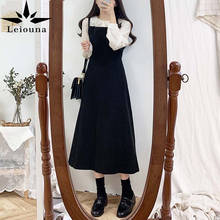 Leiouna-Vestido largo de talla grande para mujer, prenda de fiesta Vintage, sin mangas, para otoño, 2021 2024 - compra barato