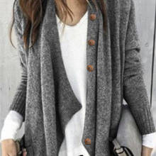 Spring Female Cardigan Coat Autumn Women's Sweater Button Long Sleeve Casual Knitted Coat Loose Sweater Women Cardigan 4XL 2024 - купить недорого