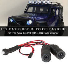 Carro rc faróis led angel eyes dupla cor faróis para 1/10 rc rock crawler axial scx10 rc4wd traxxas TRX-4 carros peças de reposição 2024 - compre barato