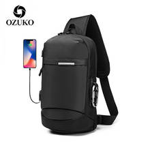 OZUKO Crossbody Bag for Men Multifunction USB Charging Shoulder Messenger Bags Male Waterproof Short Trip Chest Bag Fashion 2024 - buy cheap