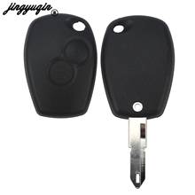 Jignyuqin 2 кнопки чехол для дистанционного ключа от машины для Renault Megane Modus Espace Лагуна Duster Logan DACIA Sandero Fluence Clio Kangoo 2024 - купить недорого