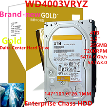 Novo original hdd para wd gold 4tb 3.5 "sata 6 gb/s 256mb 7200rpm para disco rígido interno para a classe da empresa hdd para wd4003vryz 2024 - compre barato