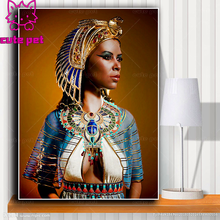 Needlework 5d mulher tribal africana diy pintura diamante ponto cruz diamante bordado completo diamante mosaico decoração da arte casa 2024 - compre barato