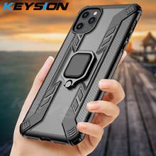 Keysion caso armadura à prova de choque para iphone 11 11 pro max funda suporte do carro anel telefone capa para iphone 11 pro coque para iphone11 novo 2024 - compre barato