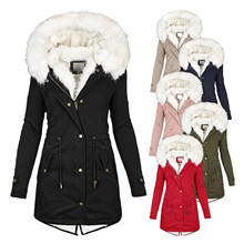 Fashion Faux Fur Jacket Coat Casual Hooded Thick Warm Zipper Slim Coat Streetwear Female Winter Long Sleeve Womens Outerwear 2024 - buy cheap