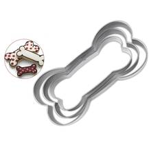 100Set Easter Cookie Cutter bakeware Dog Bone shape cookies Stainless Steel Biscuit mold Three-piece Set DIY Baking cookie tools 2024 - buy cheap