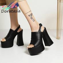 DORATASIA Large Size 46 Women Solid Buckle Open Toe Platform Shoes High Heel Design Quality Shoes For Women Sandals 2024 - buy cheap