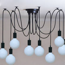 Lámpara colgante retro nórdica moderna, accesorios de iluminación de bombilla Edison, sala de estar araña para, Bar y cafetería, bricolaje 2024 - compra barato